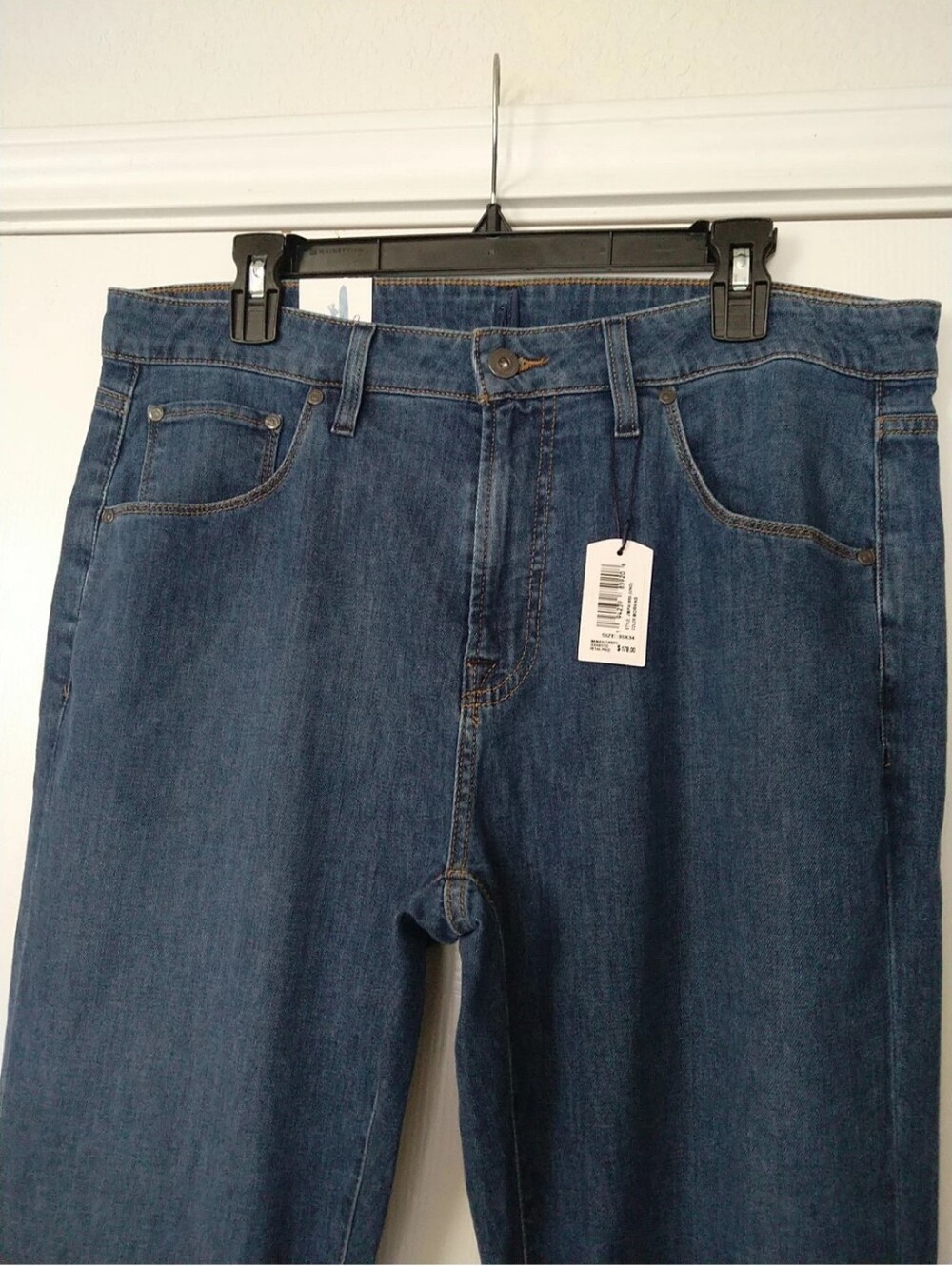 johnnie-O Men's Uno Stretch 5- Pockets Jeans Morning Blue Comfort Straight 35x34